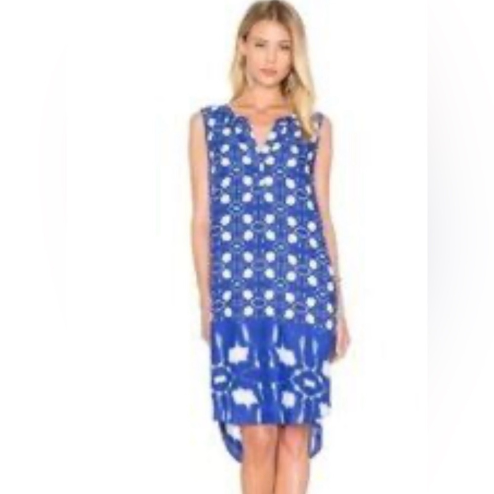 Velvet by Graham & Spencer Sleeveless Blue Bonita Atlantis Shift Dress Medium
